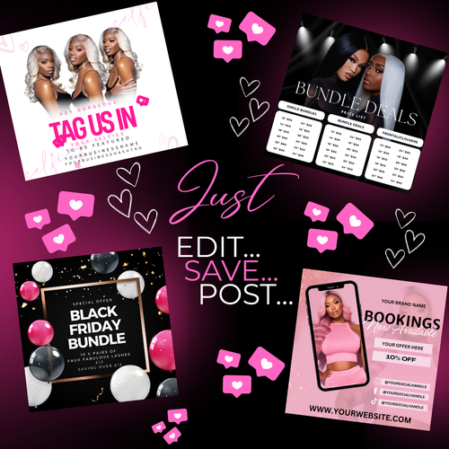 Beauty social media templates membership for beauty businesses – editable Canva marketing templates for salons, nail techs, lash artists and aesthetics practitioners.