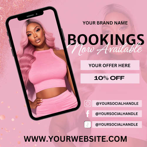 Editable social media offer template for beauty business