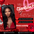 Valentine’s bookings Instagram post Canva template for beauty professionals